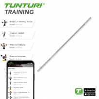 Гриф для штанги с шестигранником TUNTURI 180 см
